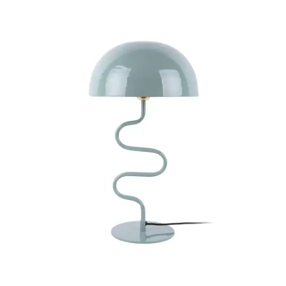 Lampe à poser torsadée métal bleu H54cm