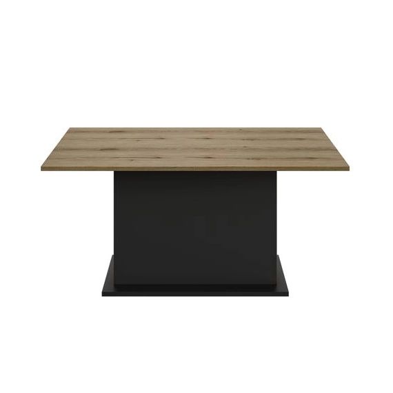 Table L.160/200 rectangulaire TRUST imitation chêne/noir