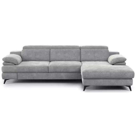 Canapé d&rsquo;angle convertible 4 places TITUS coloris gris