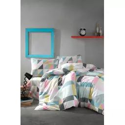 Parure housse de couette 200×200 cm et 2 taies d’oreiller 65×65 cm