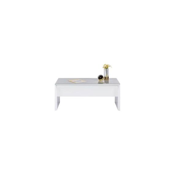 Table basse plateau relevable TOMMY 3 Blanc/taupe