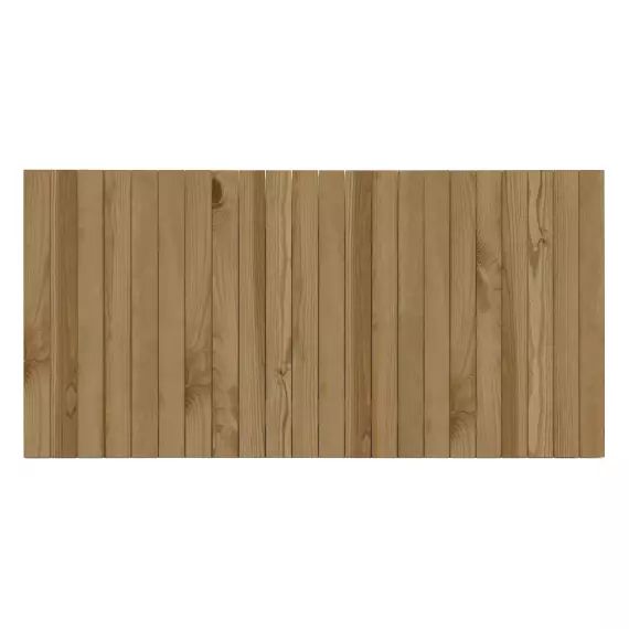 Tête de lit verticale en bois couleur chêne foncé 200x75cm