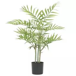 Plante Verte Artificielle Palmier Areca 17 Palmes en Pot H80cm
