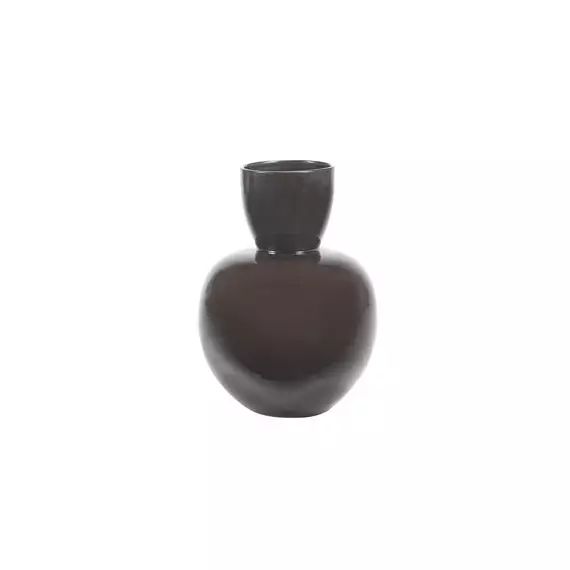 Vase Pure en Céramique, Grès – Couleur Marron – 24.5 x 24.5 x 39 cm – Designer Pascale Naessens