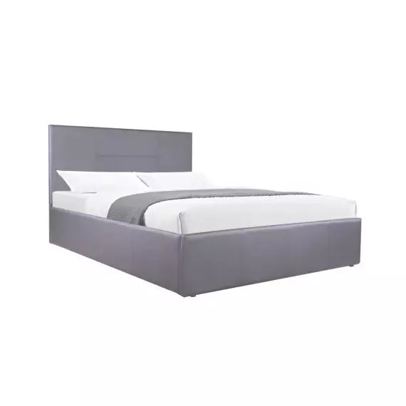 Lit adulte 140×190 cm CHESTER coloris gris