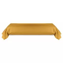 Taie de traversin coton jaune safran 80×185 cm