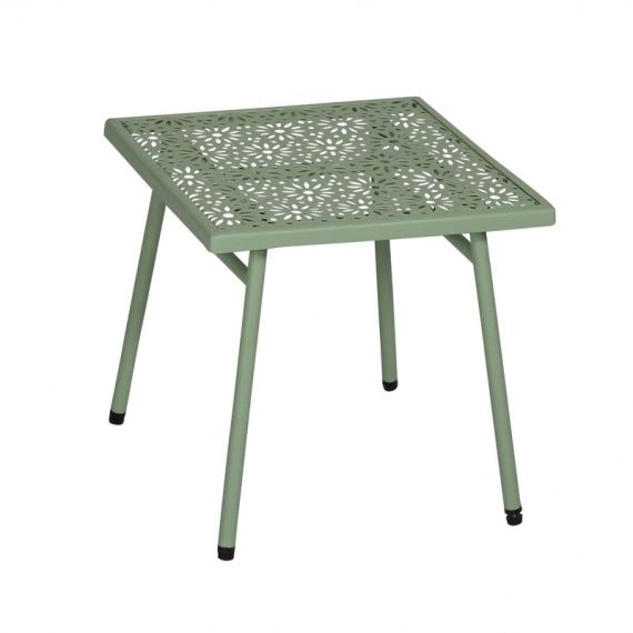 Table basse d’extérieur en métal vert D40