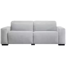 Canapé droit relax électrique 3 places MONZA coloris gris clair