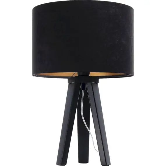 Lampe de chevet Bois Noir 30x30x46 cm
