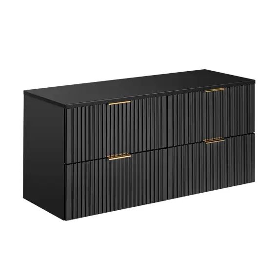 Meuble sous-vasque 120cm plan de toilette noir