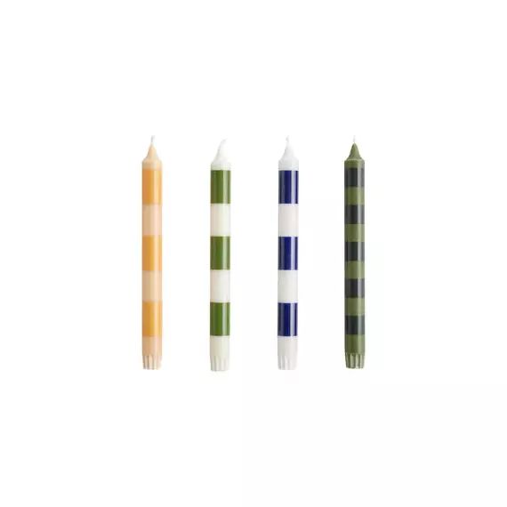 Bougie longue Bougie longue en Cire – Couleur Vert – 2.2 x 2.2 x 24 cm