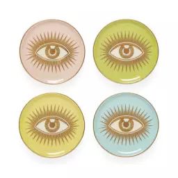 Dessous de verre Wink en Céramique, Porcelaine – Couleur Vert – 28.85 x 28.85 x 1.2 cm – Designer