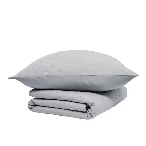 Couvre lit boutis gris clair 220×240