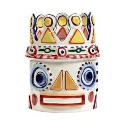 Vase Feast en Céramique, Grès – Couleur Multicolore – 27 x 27 x 34.5 cm – Designer Ivo Bisignano
