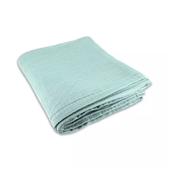 Nappe en coton céladon 150x250cm
