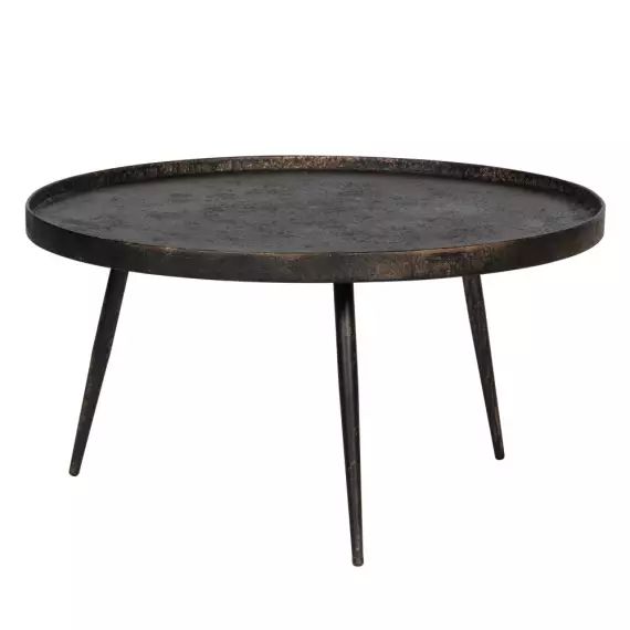 Table basse ronde D76cm laiton