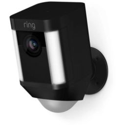 Caméra de sécurité Ring Caméra Spotlight noire sur batterie