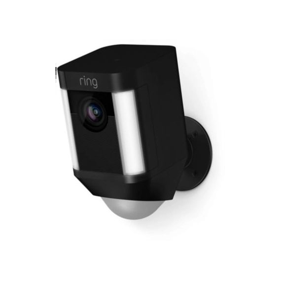 Caméra de sécurité Ring Caméra Spotlight noire sur batterie