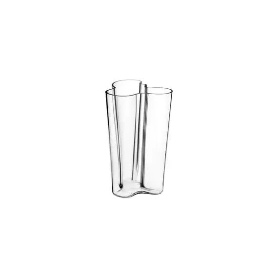 Vase Aalto en Verre, Verre soufflé bouche – Couleur Transparent – 17 x 17 x 25 cm – Designer Alvar Aalto