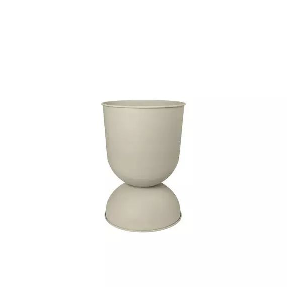 Pot de fleurs Hourglass en Métal, Fer – Couleur Beige – 30 x 30 x 42.5 cm