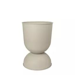Pot de fleurs Hourglass en Métal, Fer – Couleur Beige – 30 x 30 x 42.5 cm