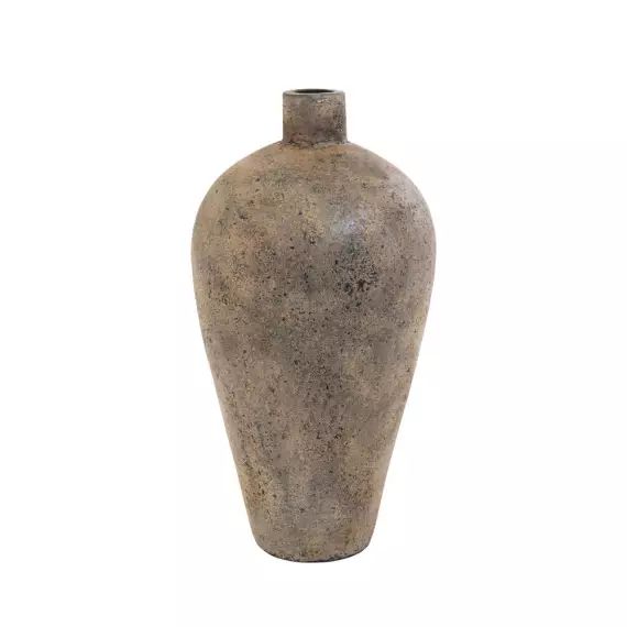 Vase en terre cuite 60x32cm brun