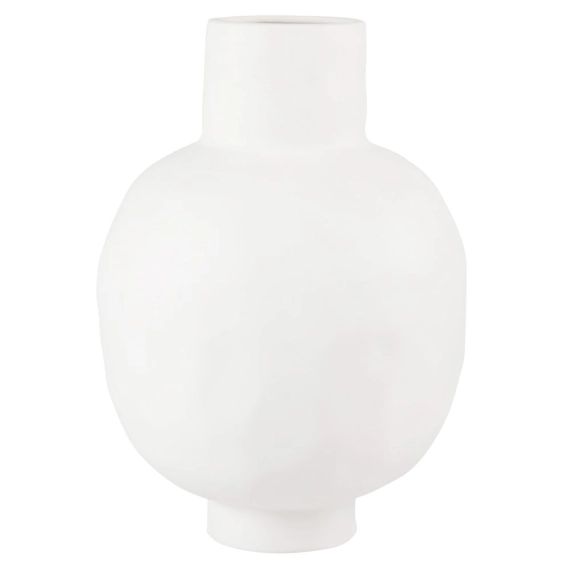 Vase en grès blanc H35