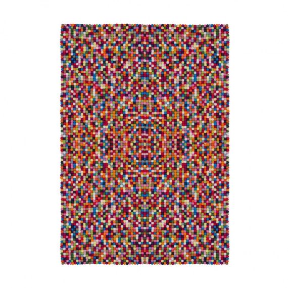Tapis uni design en laine multicolore 120×170