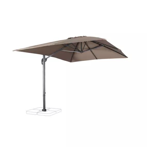 Parasol déporté rectangulaire 3x4m excentré inclinable