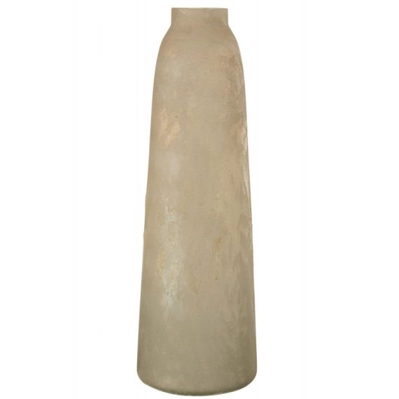Vase bouteille haut rond verre or H55cm