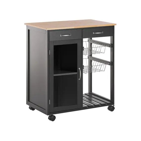 Desserte de cuisine en bois noir