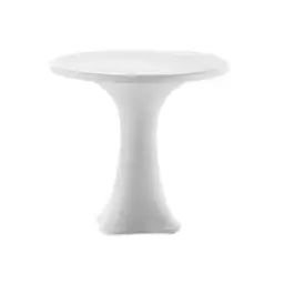 Table ronde Teddy en Plastique, Polyéthylène – Couleur Blanc – 80 x 80 x 72 cm – Designer Moredesign