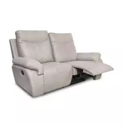 Canapé de relaxation 3 places en tissu DANILO – Beige – 235 x 93 x 105 cm – Usinestreet