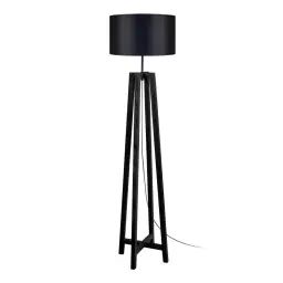 Lampadaire bois noir