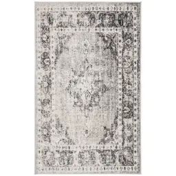 Tapis interieur / exterieur en gris & ivoire, 122 x 183 cm