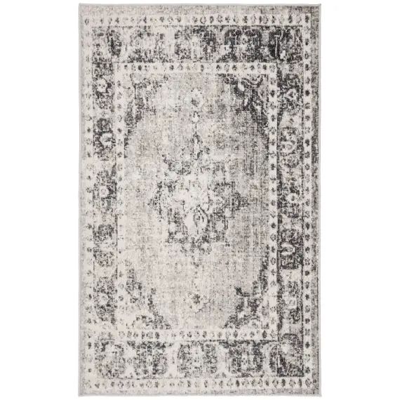 Tapis interieur / exterieur en gris & ivoire, 122 x 183 cm