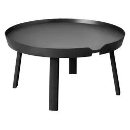 Table basse Around en Bois, Frêne teinté – Couleur Noir – 98 x 89 x 37.5 cm – Designer Thomas Bentzen