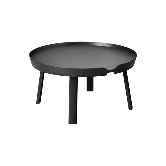 Table basse Around en Bois, Frêne teinté – Couleur Noir – 98 x 89 x 37.5 cm – Designer Thomas Bentzen
