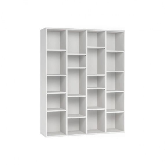 Bibliothèque design en bois blanc RYTHM