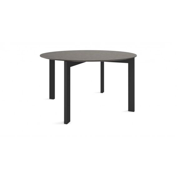 Custom MADE Niven, table ronde 6 personnes, béton et noir