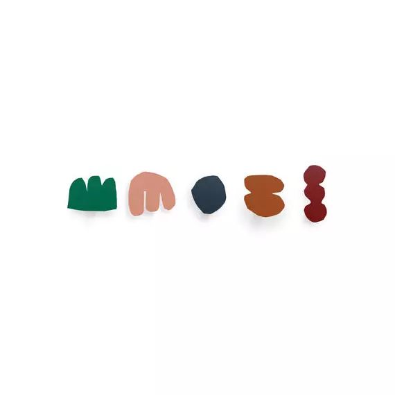 Patère Enri en Métal, Acier laqué – Couleur Multicolore – 20.9 x 33.02 x 14.8 cm – Designer Noël Stéphanie
