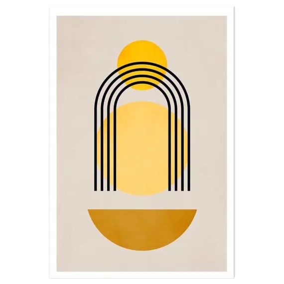 Affiche dessin abstrait bauhaus n°5&Prime; sans cadre 30x45cm »