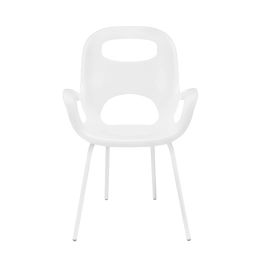Chaise avec accoudoirs, coloris blanc