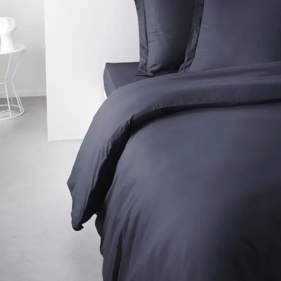 Housse de couette en Coton Bleu marine 220×240 cm