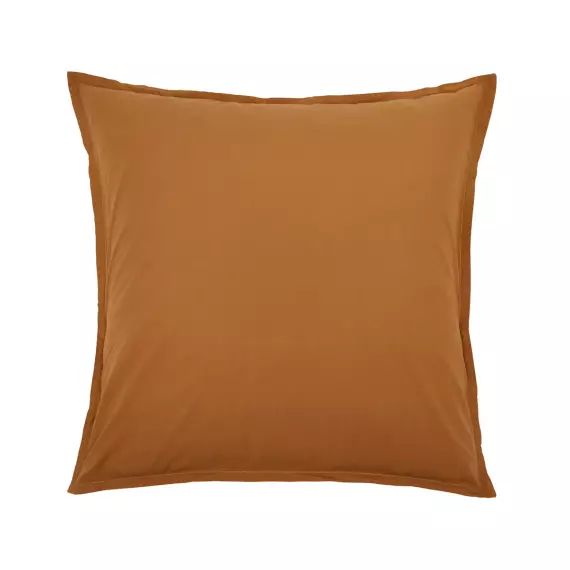 Taie d&rsquo;oreiller en percale de coton brun 64×64