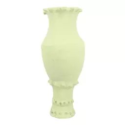Vase en papier maché vert