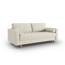 Canapé 3 places en tissu structuré beige