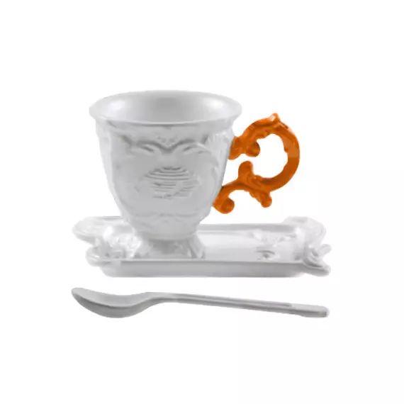Tasse à café I-Wares en Céramique, Porcelaine – Couleur Orange – 13 x 10 x 7 cm – Designer Selab
