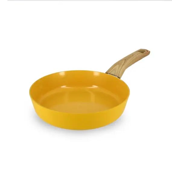 Poêle en aluminium Ø20cm jaune – compatible induction