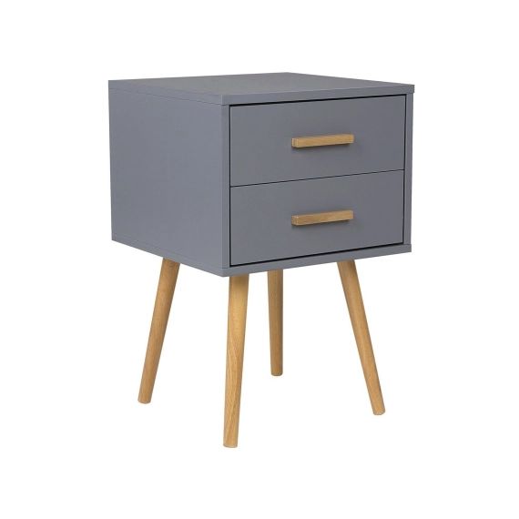 Table de chevet grise 40 cm